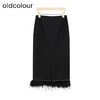 oldcolour冬季新款高腰设计感气质百搭简约直筒半身裙女P460602A1 商品缩略图3