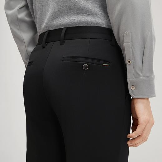 【暖燚绒】柒牌男裤保暖休闲裤秋冬厚款磨毛针织中腰修身直筒长裤	127H72570 商品图2