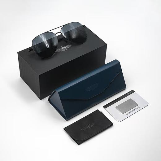 【歼20飞行员防护偏光镜眼镜墨镜】黑框高清灰礼盒包装hk 商品图4