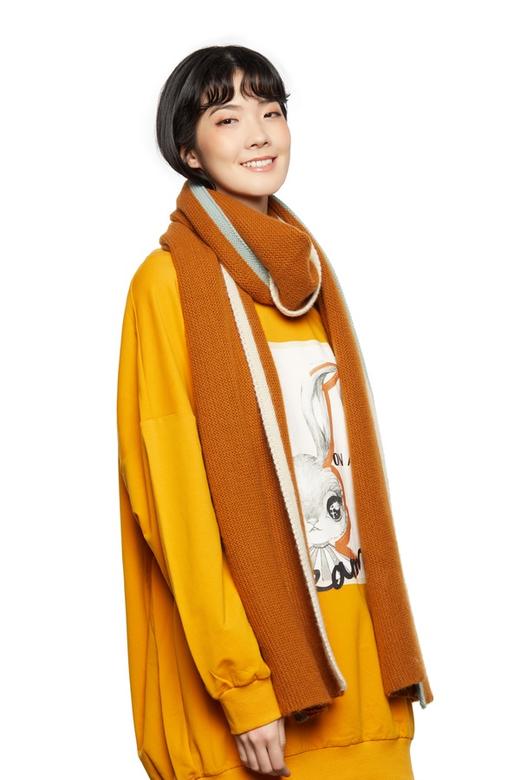 AVA 拼色针织长围巾 5633 商品图0
