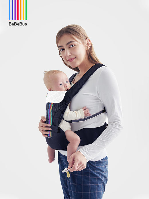BeBeBus轻享家腰凳婴儿背带二合一轻便两用（适用0~36月龄）减震护腹 透气三防新科技 商品图3