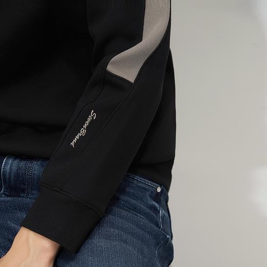 【抗静电】柒牌男装圆领卫衣男2024秋冬厚款时尚休闲加绒保暖上衣	127W70580 商品图2