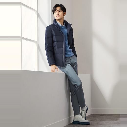 【拒水鸭绒】柒牌立领羽绒服男2024冬季新品时尚百搭厚款保暖外套	127E71360 商品图3