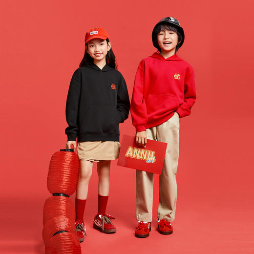 男女童连帽长袖卫衣春季新款安奈儿童装小程序专享EM511003 商品图3