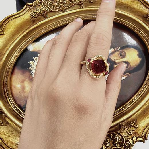 灵蛇献瑞碧玺蛇戒2025【需定制/40天】 商品图6