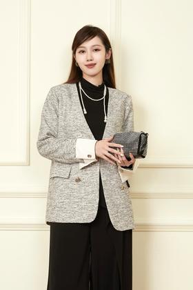 Le Malene 小香风袖口撞色外套 19268