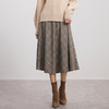 【咖格纹路羊毛百褶半裙】24年秋冬新品女士羊毛百搭直筒显瘦包臀中长裙 商品缩略图2