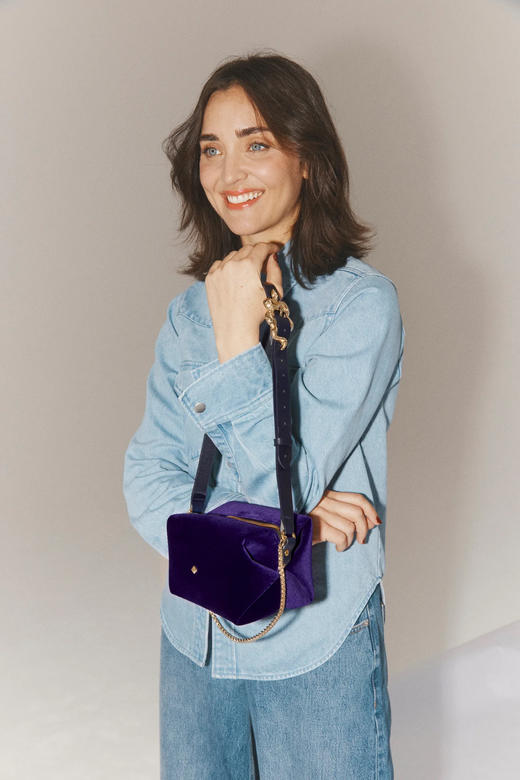 HERBERT LE MINI SOHNA VELOURS SILK -紫色 商品图5