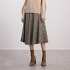 【咖格纹路羊毛百褶半裙】24年秋冬新品女士羊毛百搭直筒显瘦包臀中长裙 商品缩略图1