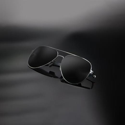 【歼20飞行员防护偏光镜眼镜墨镜】黑框高清灰礼盒包装hk 商品图2