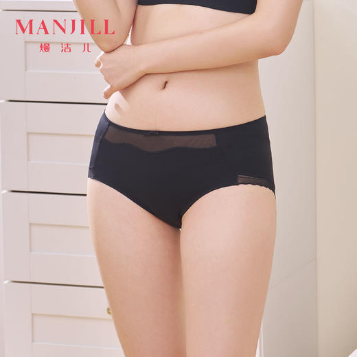 【商场同款】熳洁儿 香水玫瑰系列无痕舒适配套内裤中低腰中叉24702225 商品图2