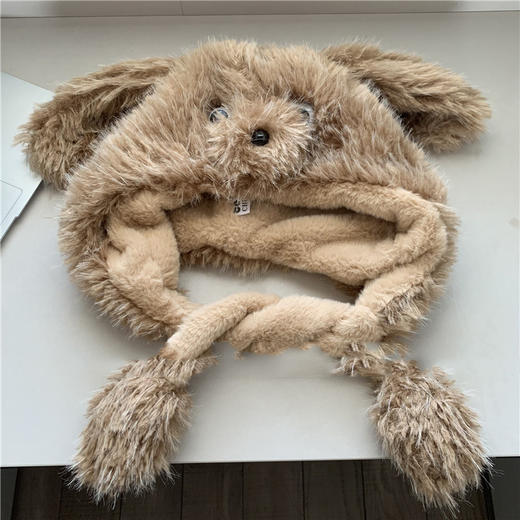 新款会动毛茸茸小狗狗耳朵冬季加厚保暖帽子 商品图4