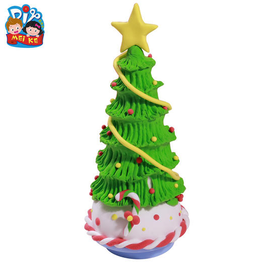 【纯粘土手工制作，圣诞节旋转音乐盒】圣诞节小礼物粘土创意，锻炼思考能力锻炼亲子感情，幼儿园圣诞节音乐盒手工diy制作装饰QQ新年礼盒年货礼盒 商品图3