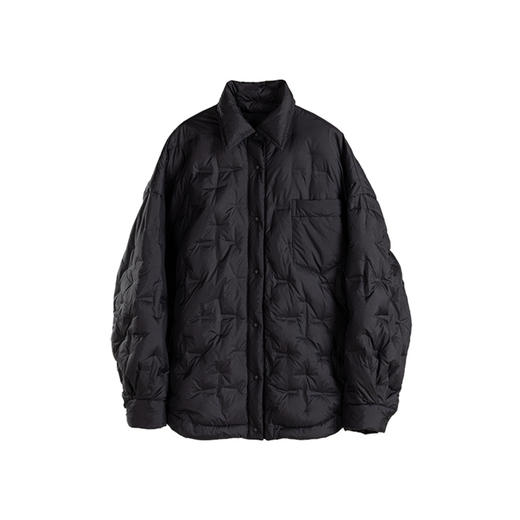 绽放787朵/冬季大廓形衬衫款外套翻领轻薄宽松保暖休闲保暖羽绒服 商品图3