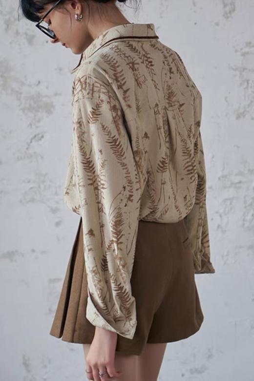 LNNNS 宽松设计感灯芯绒衬衣 19256 商品图3