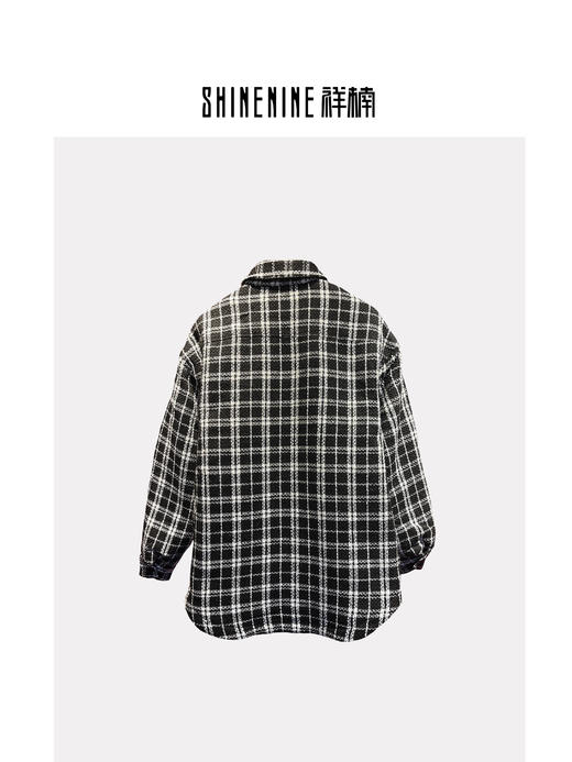 240473408黑白格纹棉服 商品图1