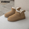 EVERAU软喏的羊毛内里上脚感舒适开叉靴筒百搭耐看女秋冬雪地靴EA3171 商品缩略图1