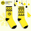 【官方正版】多特蒙德足球俱乐部 | 圣诞款袜子秋冬加厚保暖中筒透气抗菌 商品缩略图0