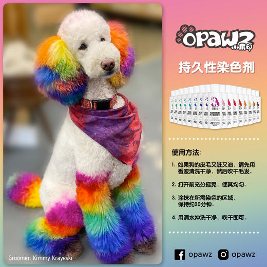 宠物持久染色剂：火焰橙色Flame Orange OPAWZ小爪印 商品图3