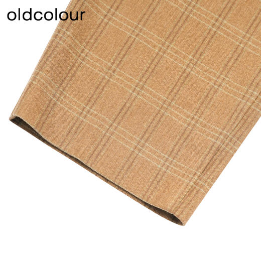 oldcolour冬季新款复古气质百搭格子西装休闲阔腿长裤女P450703A1 商品图4