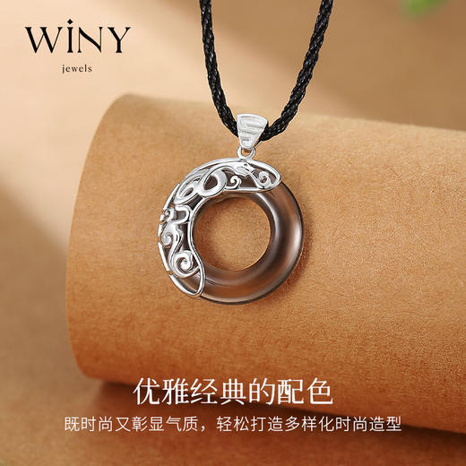 Winy925纯银抱福灵蛇吊坠送女友闺蜜节日生日礼物 商品图3