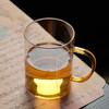 暗香疏影/松风杯/高硼硅耐热玻璃家用绿茶杯带刻度带把手泡茶喝水办公杯 商品缩略图1