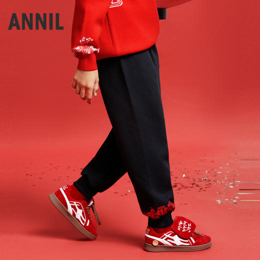 男女童全腰针织单裤春季新款安奈儿童装EM516001 商品图2