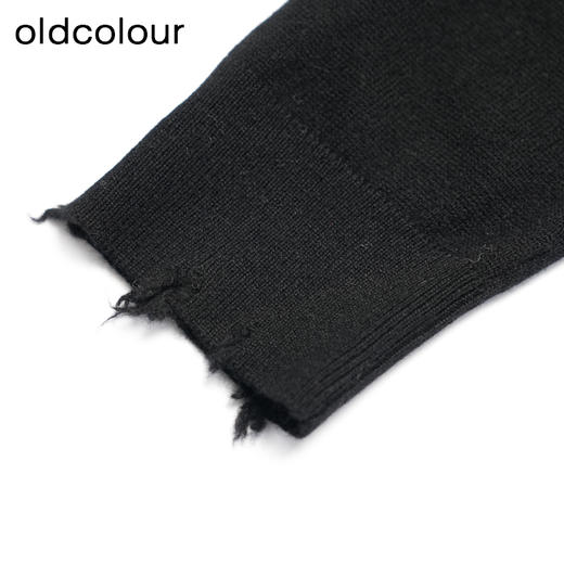 oldcolour黑色简约气质宽松百搭短款针织衫女P440509A1 商品图4