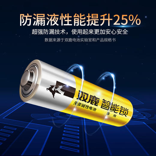 双鹿碱性电池 智能锁专用5号电池 80节/20组  包邮 商品图1