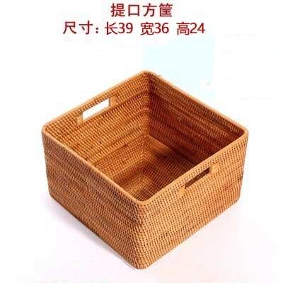 【6种规格可选】娜家藤编手提收纳箱不带盖-带提手 商品图1