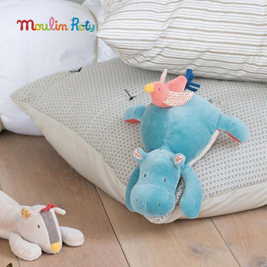 Moulin Roty 小象玩偶 多功能/启蒙玩偶 适合0岁以上 协助婴儿感官发育 可悬挂 森林和原野系列 法国品牌-658042 商品图3