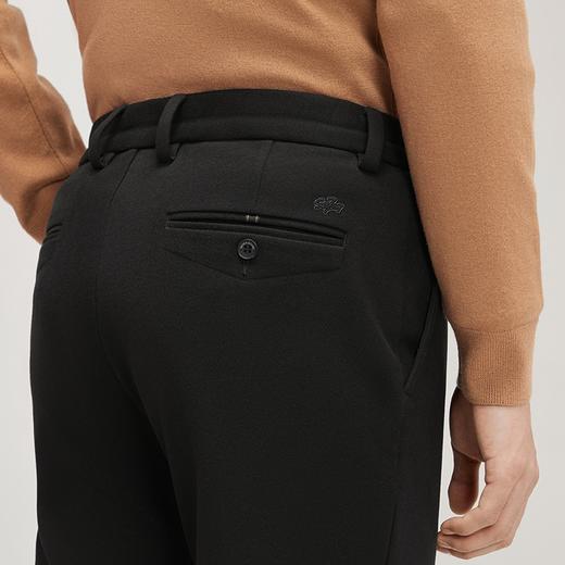 【双面磨毛】柒牌男装休闲裤男秋冬厚款中腰修身商务针织直筒长裤	127H70890 商品图2