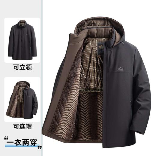 【帽子可脱卸】罗蒙秋冬保暖棉服男士外套舒适棉衣外套男百搭男士棉衣简约棉衣男 商品图4