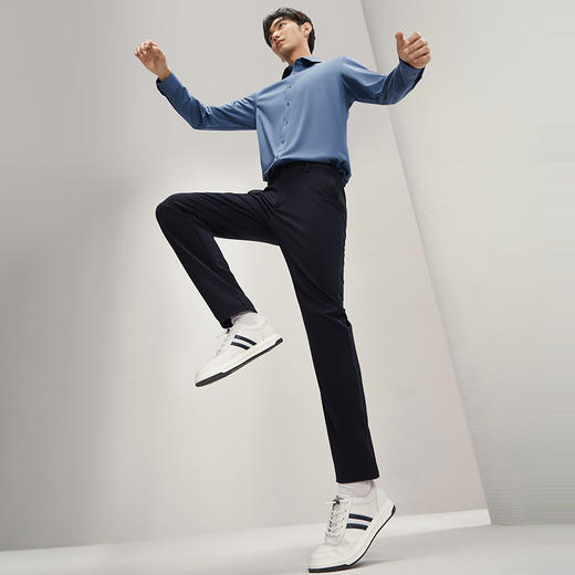 【高弹针织】柒牌休闲裤男士2024秋冬新款含羊毛舒适百搭直筒长裤	127H71000 商品图3
