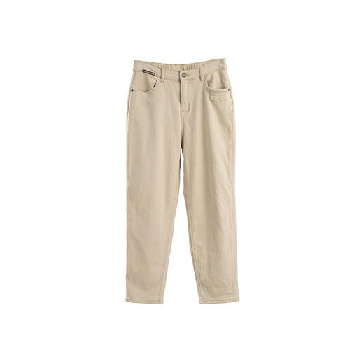 绽放812朵/2024冬季新款全棉斜纹绒感靴裤百搭休闲长裤显瘦小脚裤 商品图3