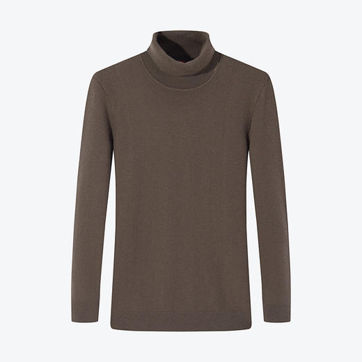 柒牌男士可翻高领毛衣2024秋冬新款时尚休闲中青年保暖打底羊毛衫	127Y70130 商品图1