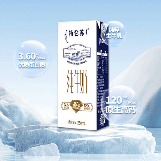 特仑苏 纯牛奶苗条装250ml×12盒 商品图3