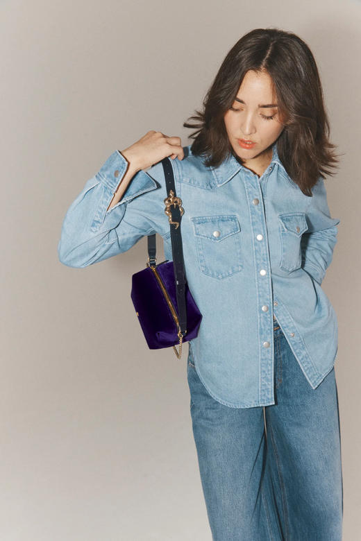 HERBERT LE MINI SOHNA VELOURS SILK -紫色 商品图3