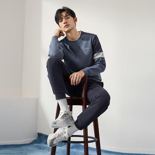 柒牌男士拼接休闲卫衣2024秋季新款时尚潮流青年百搭简约圆领上衣	127W70460 商品图3