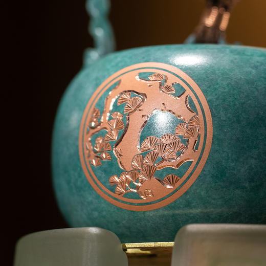 朱炳仁丨梅烦恼/放青松 铜壶 茶礼套装 230ml 预售中，预计付款7天发货 商品图10