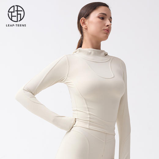 跃牌【小甜心】系列 女士跑步运动上衣瑜伽速干连帽滑雪服9059 商品图2