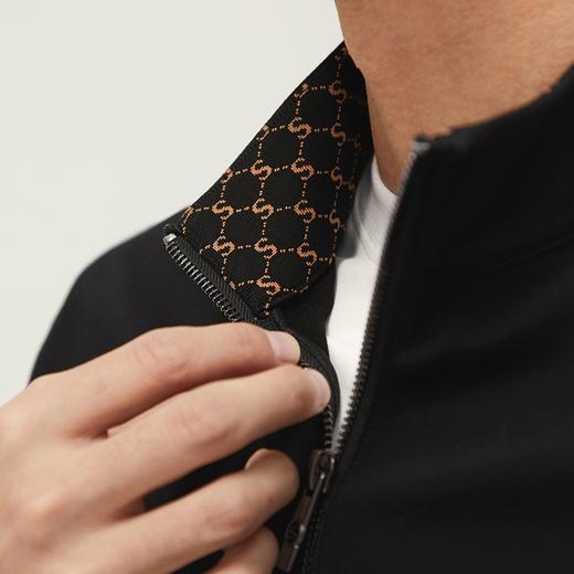 柒牌男装立领卫衣男2024秋季新款时尚休闲半开襟拉链套头长袖上衣	127W70290 商品图2