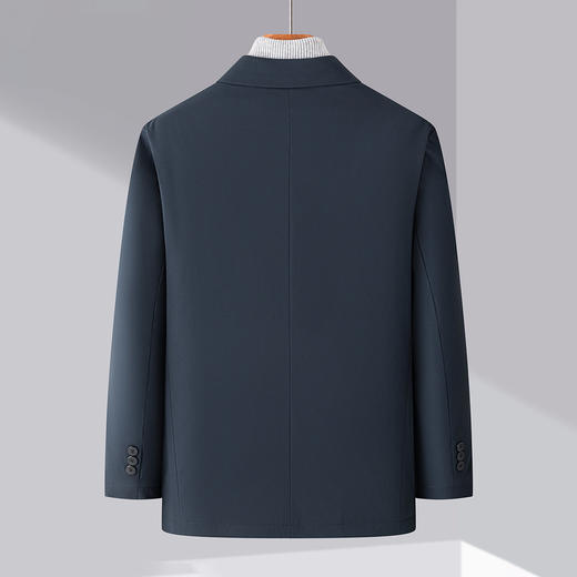 【90白鸭绒 可脱卸内胆】罗蒙秋冬翻领羽绒服外套男士简约百搭爸爸装羽绒服外套 商品图11