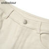 oldcolour冬新款白色简约休闲通勤百搭直筒加绒牛仔裤女P451102A1 商品缩略图3