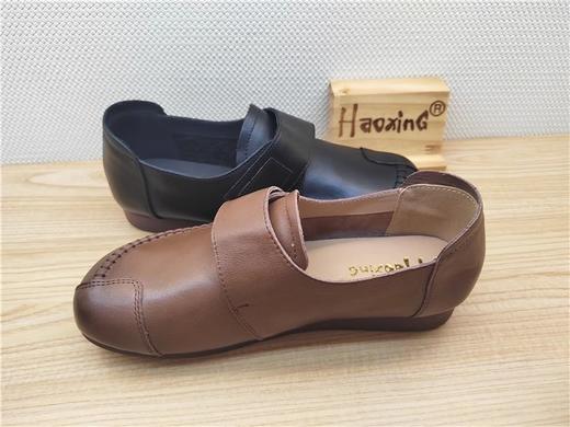 豪行秋季新款23329252真皮复古休闲低跟女鞋单鞋皮鞋 商品图3