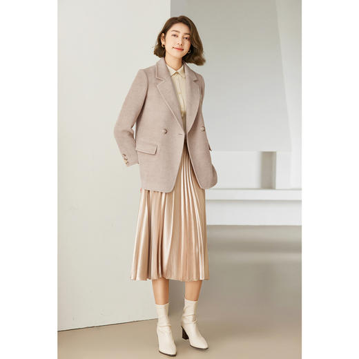 乔万尼新款100%绵羊毛大衣保暖外套短大衣EM4B599 商品图1