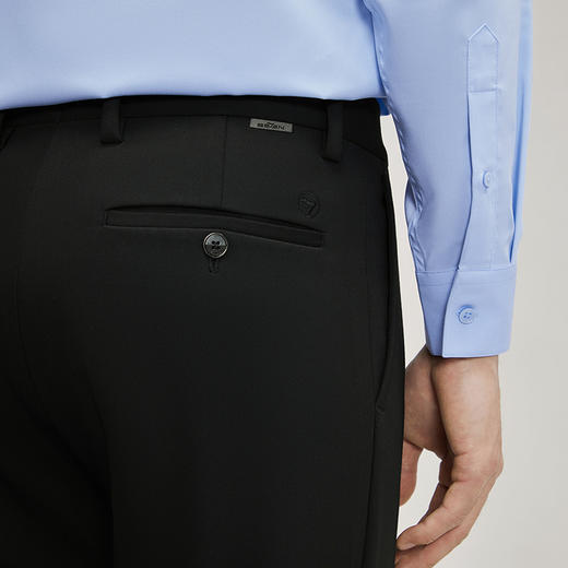 【暖氧吧】柒牌男士西裤2025秋冬新款含羊毛商务正装厚款直筒长裤	127H70100 商品图2