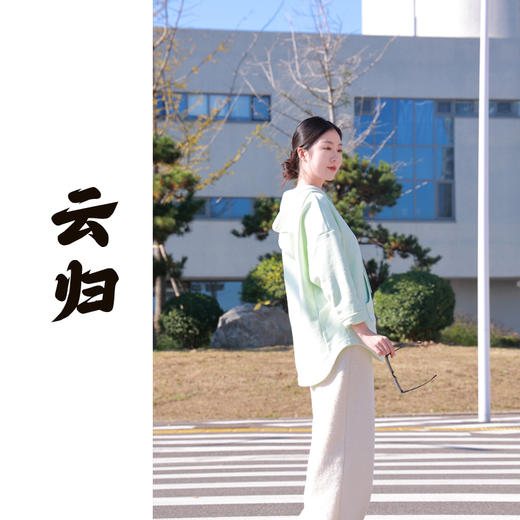 【抖音专属】云归•新中式上衣（23808493-酂白） 商品图0