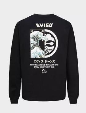 EVISU 男 T恤 2ESHTM4TL7063RXBLKX