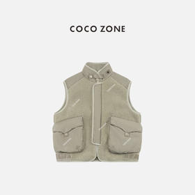 COCO ZONE 秋冬小香风立领设计感保暖女士马夹CC1D2587